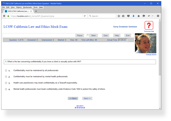 LCSW California Law and Ethics Mock Exam, Online